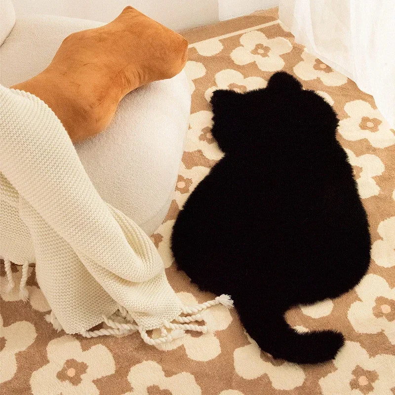 Add a Dash of Kitty Comedy to Your Home with this Cat Plush Carpet - Shaggy, Solid Bedroom Mat for Laughs and Comfort - Nekoby Add a Dash of Kitty Comedy to Your Home with this Cat Plush Carpet - Shaggy, Solid Bedroom Mat for Laughs and Comfort