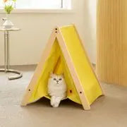 Pet Teepee Cat Sturdy Hammock Bed House Portable Folding Tent Easy Assemble Fit for Dog Puppy Cat Indoor Outdoor - Nekoby Pet Teepee Cat Sturdy Hammock Bed House Portable Folding Tent Easy Assemble Fit for Dog Puppy Cat Indoor Outdoor QM013||14