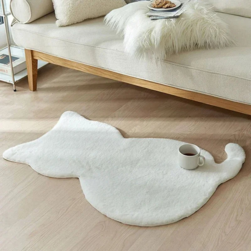 Add a Dash of Kitty Comedy to Your Home with this Cat Plush Carpet - Shaggy, Solid Bedroom Mat for Laughs and Comfort - Nekoby Add a Dash of Kitty Comedy to Your Home with this Cat Plush Carpet - Shaggy, Solid Bedroom Mat for Laughs and Comfort