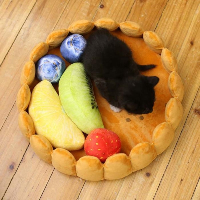 Cute Pet Fruit Tart Cat Bed - Nekoby Cute Pet Fruit Tart Cat Bed