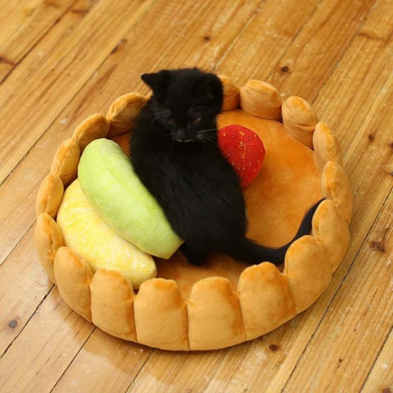 Cute Pet Fruit Tart Cat Bed - Nekoby Cute Pet Fruit Tart Cat Bed