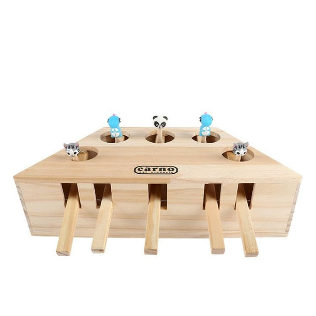 Cat Hunt Wooden Toy - Nekoby Cat Hunt Wooden Toy 5 holes / as picture shows