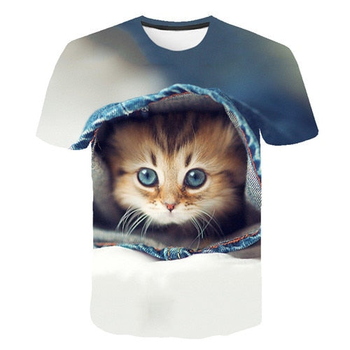 Nekoby Cat Tee Series: Where am I? - Nekoby Nekoby Cat Tee Series: Where am I? 4XL