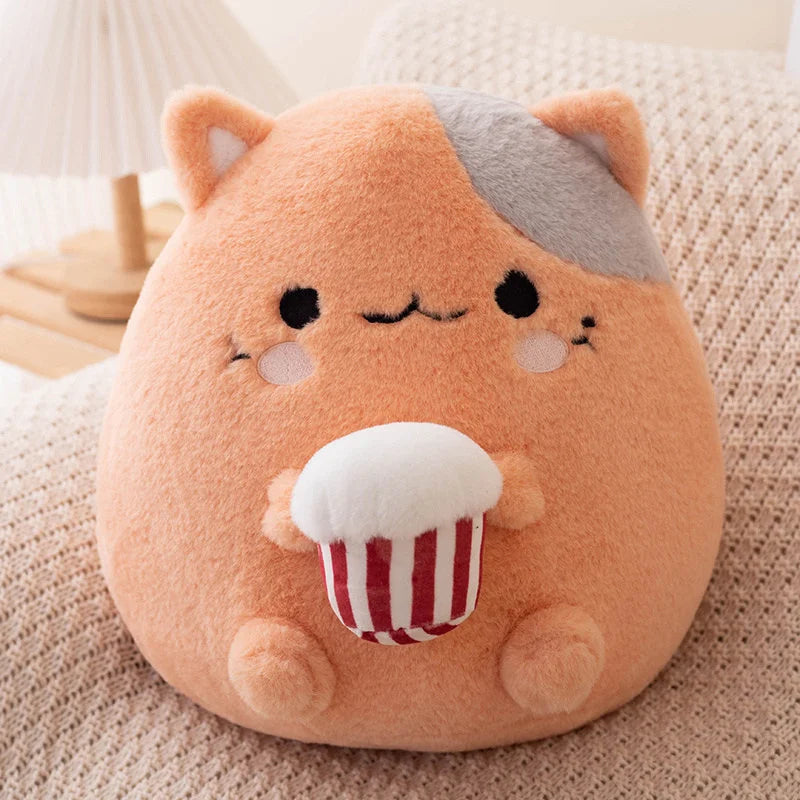 Strawberry Cow Plush Toys, Kawaii Cow Stuffed Animals Squishy Doll Cute Cat Plush Soft Kawaii Kitten Plush Pillow with Popcorn - Nekoby Strawberry Cow Plush Toys, Kawaii Cow Stuffed Animals Squishy Doll Cute Cat Plush Soft Kawaii Kitten Plush Pillow with Popcorn Cat