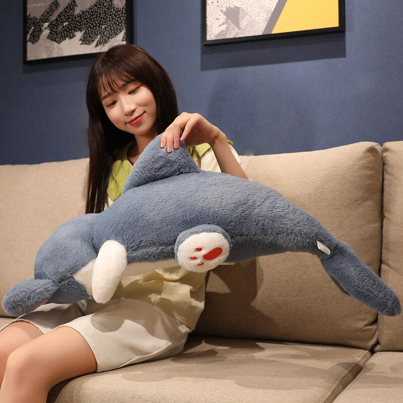 50-135cm Kawaii Transform Blue Shark Cat Plush Toys - Nekoby 50-135cm Kawaii Transform Blue Shark Cat Plush Toys