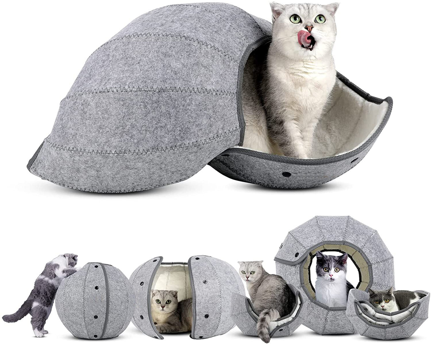 Spherical foldable multiplayability cat bad