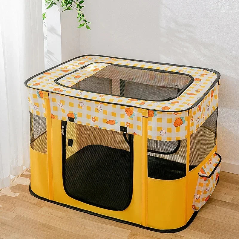 Cat House Delivery Room Puppy Kitten House Sweet Cozy Sweet Cat Bed Comfortable Cats Tent Folding for Dog Cats Supplies - Nekoby Cat House Delivery Room Puppy Kitten House Sweet Cozy Sweet Cat Bed Comfortable Cats Tent Folding for Dog Cats Supplies Yellow / M-70x55x45cm