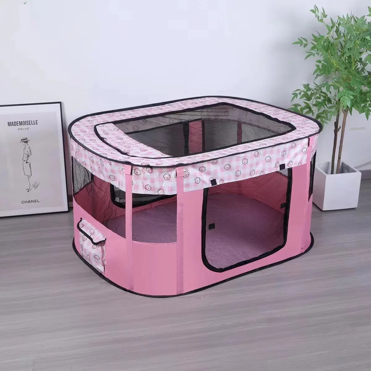 Cat House Delivery Room Puppy Kitten House Sweet Cozy Sweet Cat Bed Comfortable Cats Tent Folding for Dog Cats Supplies - Nekoby Cat House Delivery Room Puppy Kitten House Sweet Cozy Sweet Cat Bed Comfortable Cats Tent Folding for Dog Cats Supplies Pink 2 / M-70x55x45cm