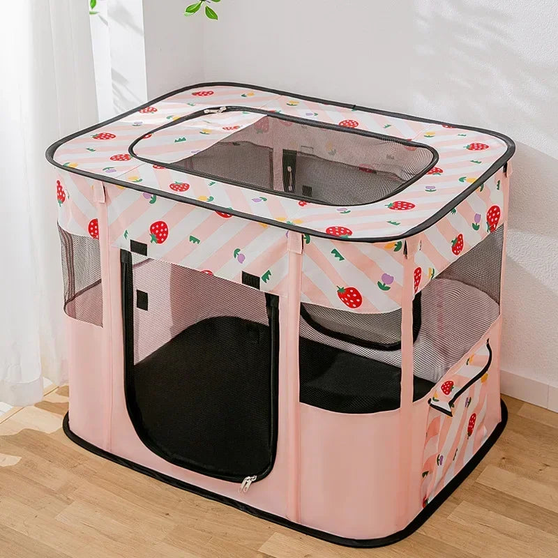 Cat House Delivery Room Puppy Kitten House Sweet Cozy Sweet Cat Bed Comfortable Cats Tent Folding for Dog Cats Supplies - Nekoby Cat House Delivery Room Puppy Kitten House Sweet Cozy Sweet Cat Bed Comfortable Cats Tent Folding for Dog Cats Supplies Pink / M-70x55x45cm