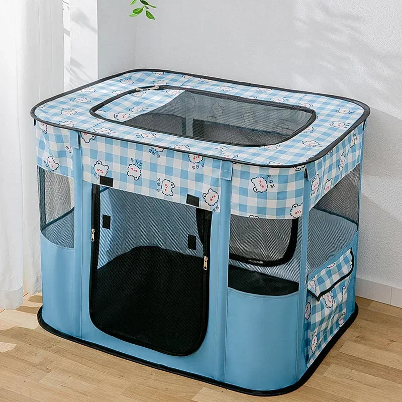 Cat House Delivery Room Puppy Kitten House Sweet Cozy Sweet Cat Bed Comfortable Cats Tent Folding for Dog Cats Supplies - Nekoby Cat House Delivery Room Puppy Kitten House Sweet Cozy Sweet Cat Bed Comfortable Cats Tent Folding for Dog Cats Supplies Blue / M-70x55x45cm