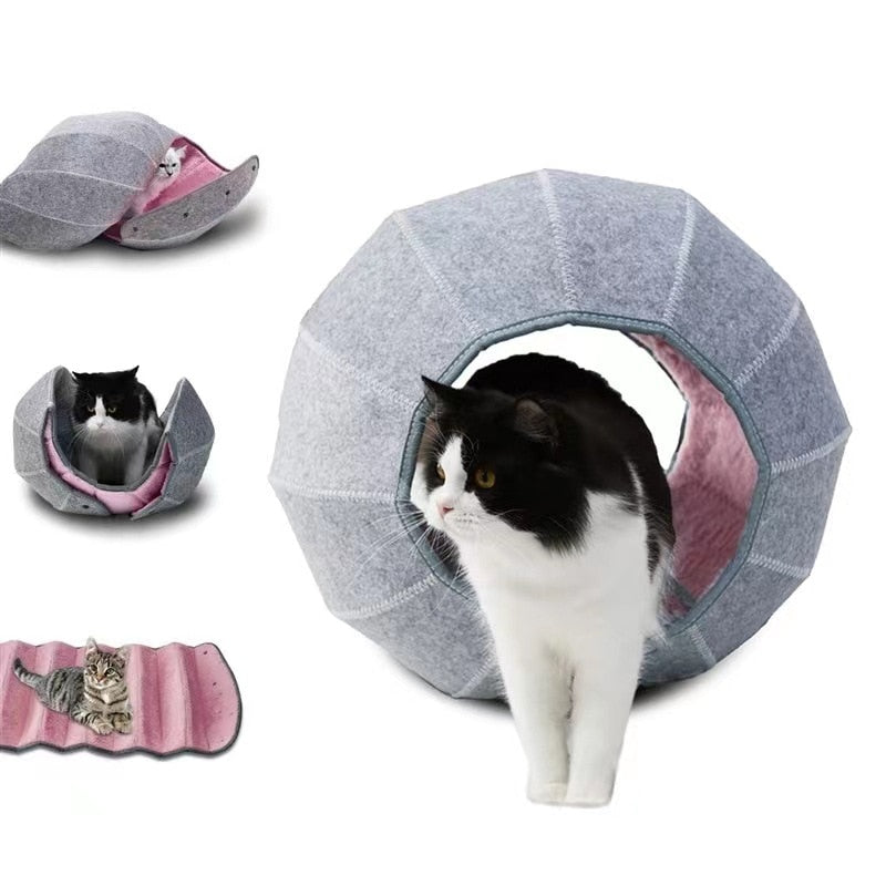 Spherical foldable multiplayability cat bad