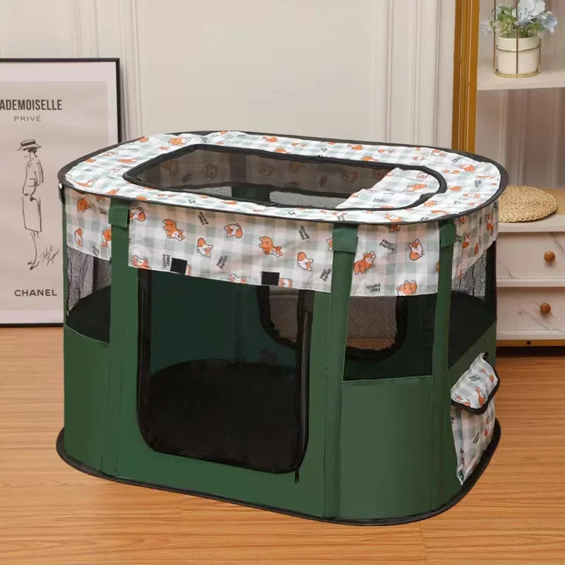 Cat House Delivery Room Puppy Kitten House Sweet Cozy Sweet Cat Bed Comfortable Cats Tent Folding for Dog Cats Supplies - Nekoby Cat House Delivery Room Puppy Kitten House Sweet Cozy Sweet Cat Bed Comfortable Cats Tent Folding for Dog Cats Supplies Green 2 / M-70x55x45cm