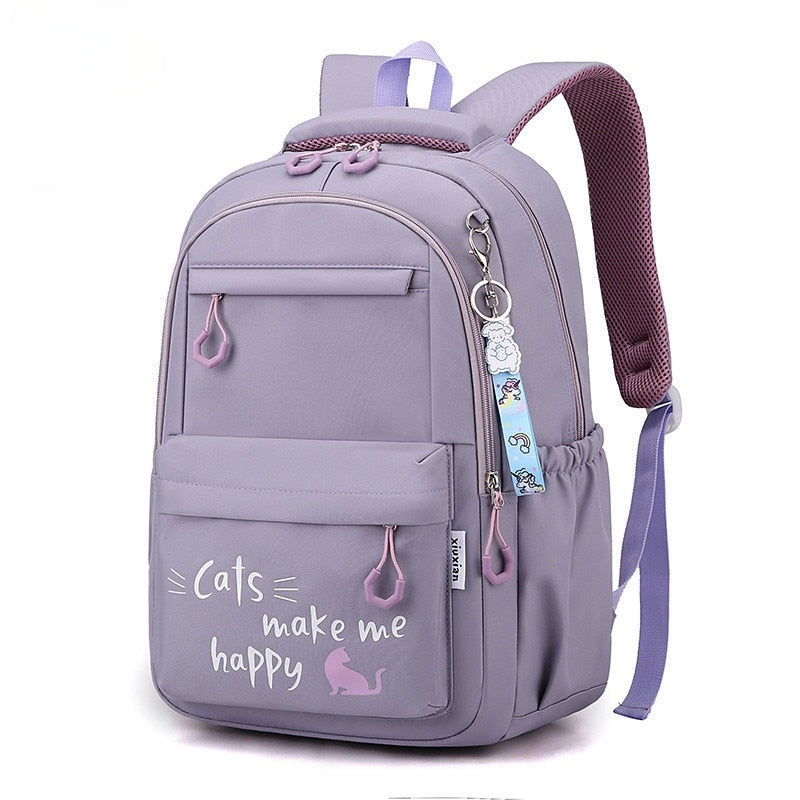 Spacious and Stylish Cat Academy Backpack for Girls - Stay Cute and Organized on Campus with this Waterproof Shoulder Bag - Nekoby Spacious and Stylish Cat Academy Backpack for Girls - Stay Cute and Organized on Campus with this Waterproof Shoulder Bag