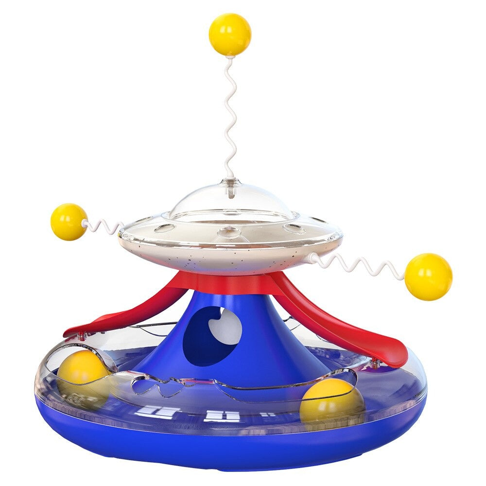 Cat Toy - Luminous Ball Tracker, Snack Dispenser - Nekoby Cat Toy - Luminous Ball Tracker, Snack Dispenser American Blue