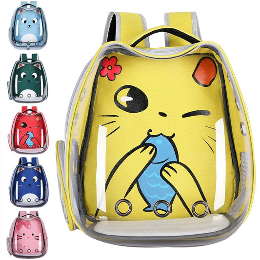Cat Carrie Transparent Puppy Cat Backpack