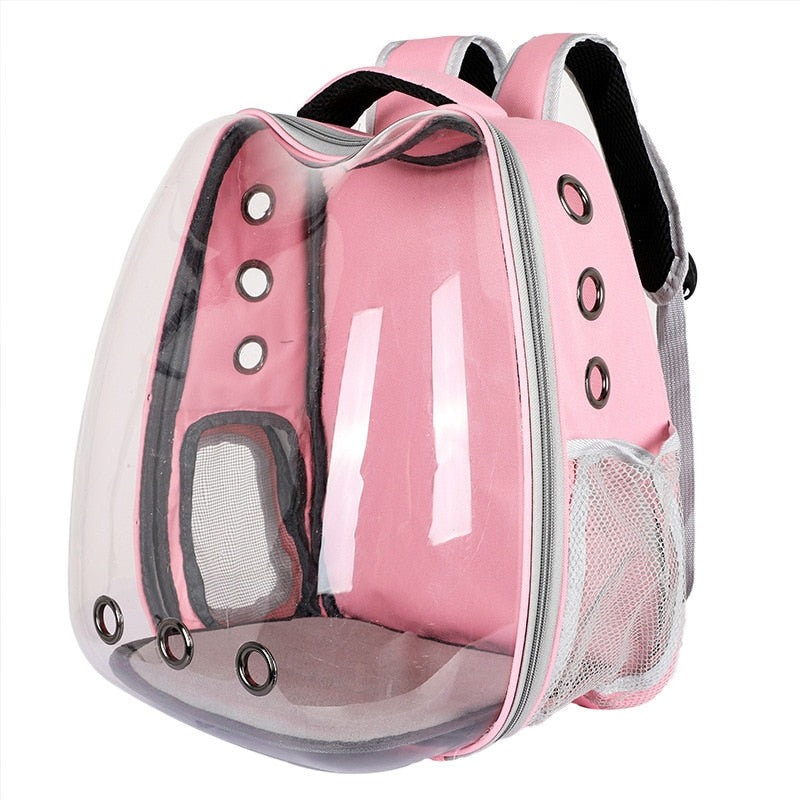 Cat Carrie Transparent Puppy Cat Backpack - Nekoby Cat Carrie Transparent Puppy Cat Backpack Pink