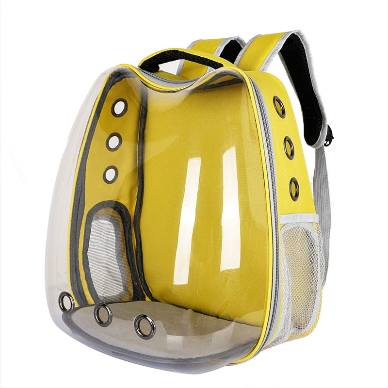 Cat Carrie Transparent Puppy Cat Backpack - Nekoby Cat Carrie Transparent Puppy Cat Backpack Yellow