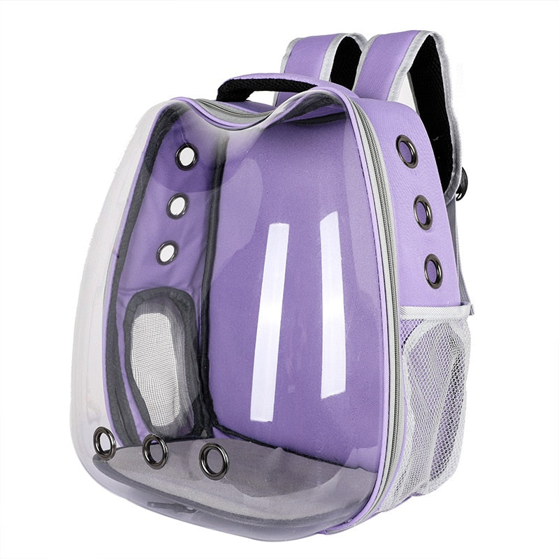 Cat Carrie Transparent Puppy Cat Backpack - Nekoby Cat Carrie Transparent Puppy Cat Backpack Purple