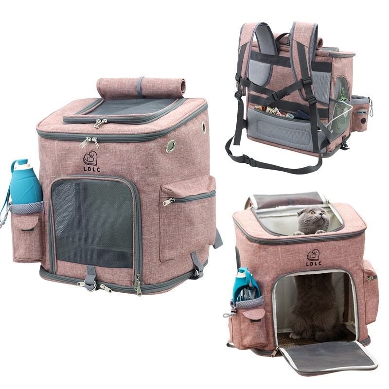 LDLC Outdoor Cat Mesh Carrier Backpack - Nekoby LDLC Outdoor Cat Mesh Carrier Backpack