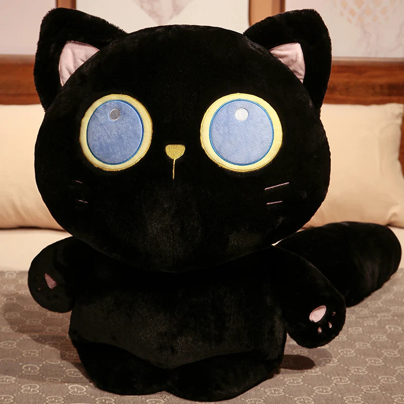 Black Cat Plush Toy Soft Plush Doll Kitten Pillow Stuffed Animal Toy for Kids and Cat Lovers - Nekoby Black Cat Plush Toy Soft Plush Doll Kitten Pillow Stuffed Animal Toy for Kids and Cat Lovers 40cm pillow