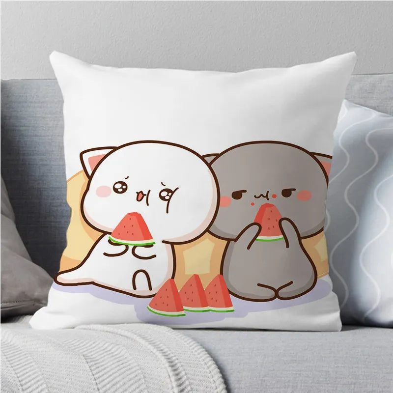 Adorable Peach Cat Pillowcases: Perfect for Adding a Touch of Cuteness to Your Home Decor - Nekoby Adorable Peach Cat Pillowcases: Perfect for Adding a Touch of Cuteness to Your Home Decor 15592||14 / 45x45cm||183