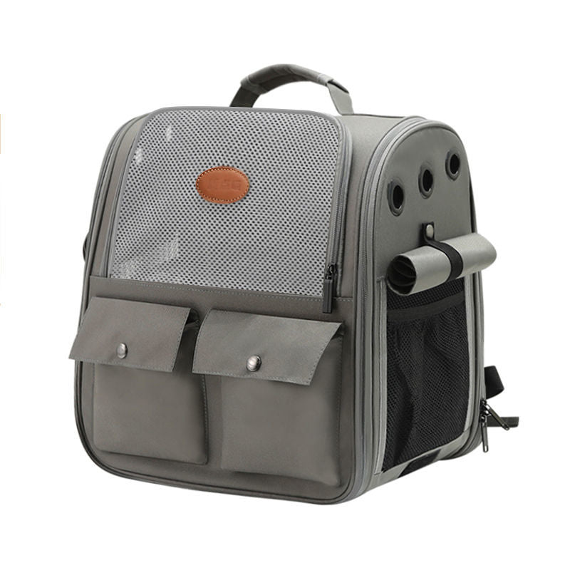 Premium Ventilated Pet Backpack for Easy Travel with Your Beloved Cat or Small Dog - Nekoby Premium Ventilated Pet Backpack for Easy Travel with Your Beloved Cat or Small Dog gray||14 / 39x38x24cm||5