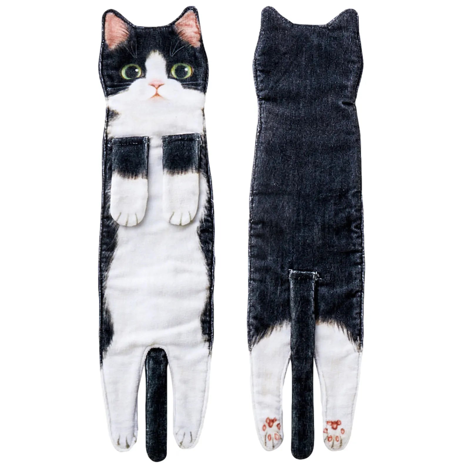Creative and Humorous Cat-Themed Hand Towels: Soft, Absorbent, and Perfect for Your Kitchen or Bathroom - Nekoby Creative and Humorous Cat-Themed Hand Towels: Soft, Absorbent, and Perfect for Your Kitchen or Bathroom black white cat||14 / CHINA||200007763