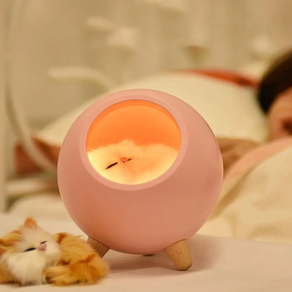 Creative LED Night Light Cute Cat Bluetooth Speaker Rechargeable Touch Sensing Bedside Light for Room Feeding with Music Playback - Nekoby Creative LED Night Light Cute Cat Bluetooth Speaker Rechargeable Touch Sensing Bedside Light for Room Feeding with Music Playback