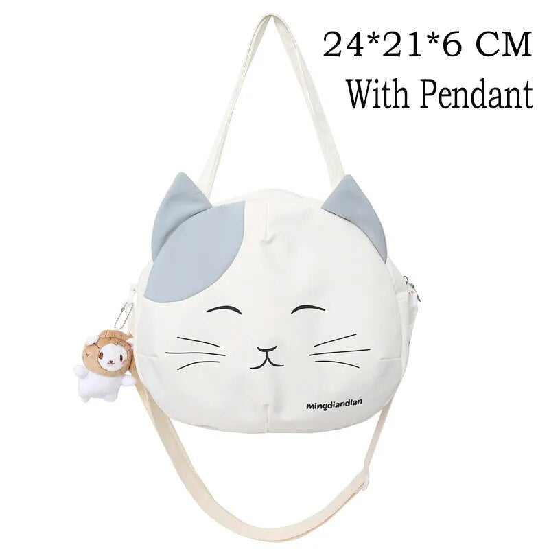 Irresistibly Cute: Kawaii Cat Bag for School or Casual Outings - Nekoby Irresistibly Cute: Kawaii Cat Bag for School or Casual Outings White with Cat S||14