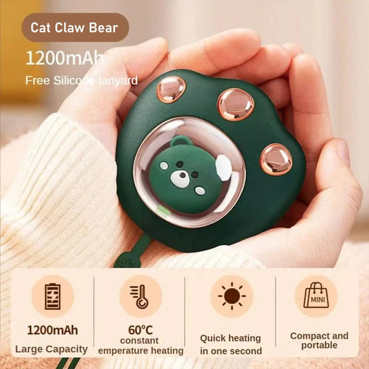 Cute Cat Paw Hand Warmer Rechargeable 1200mAh Battery Fast USB Heater for Kids Adults Camping Office School Use - Nekoby Cute Cat Paw Hand Warmer Rechargeable 1200mAh Battery Fast USB Heater for Kids Adults Camping Office School Use