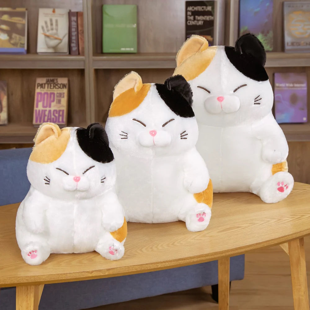 Cuddly Plump Japanese Lucky Fortune Cat Plush Toys Stuffed Chuupy Cat Dolls for Kids Girls Home Office Decoration - Nekoby Cuddly Plump Japanese Lucky Fortune Cat Plush Toys Stuffed Chuupy Cat Dolls for Kids Girls Home Office Decoration