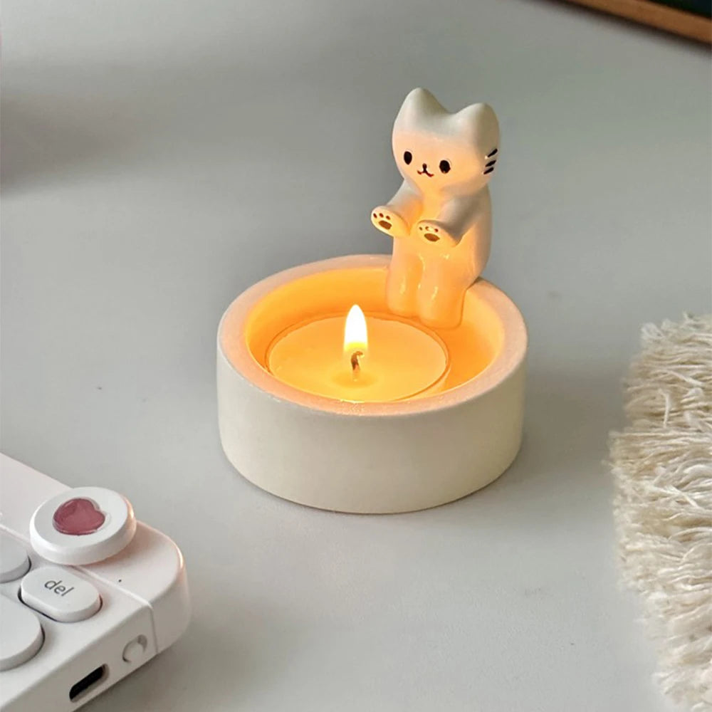 Kitten Candle Holder,Cute Grilled Cat Aromatherapy Candle Holder - Nekoby Kitten Candle Holder,Cute Grilled Cat Aromatherapy Candle Holder