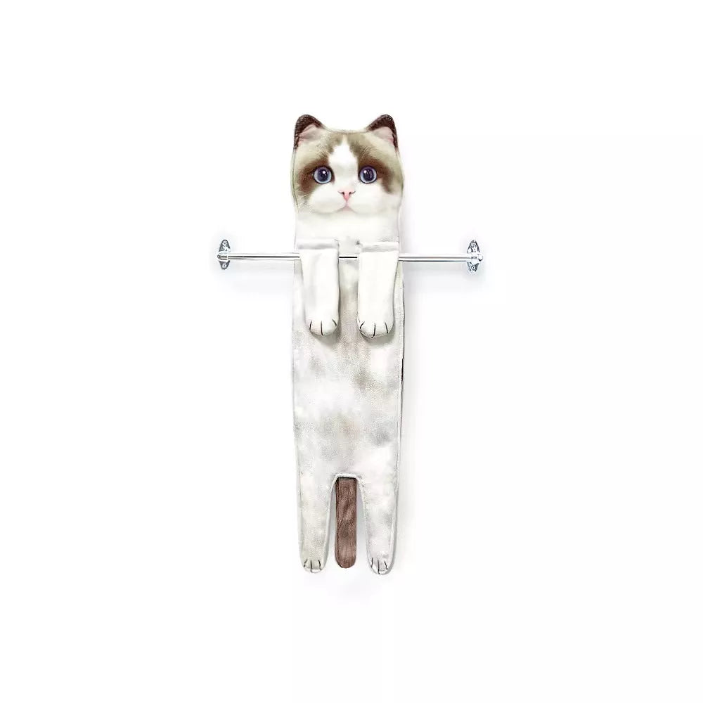 Creative and Humorous Cat-Themed Hand Towels: Soft, Absorbent, and Perfect for Your Kitchen or Bathroom - Nekoby Creative and Humorous Cat-Themed Hand Towels: Soft, Absorbent, and Perfect for Your Kitchen or Bathroom doll cat||14 / CHINA||200007763