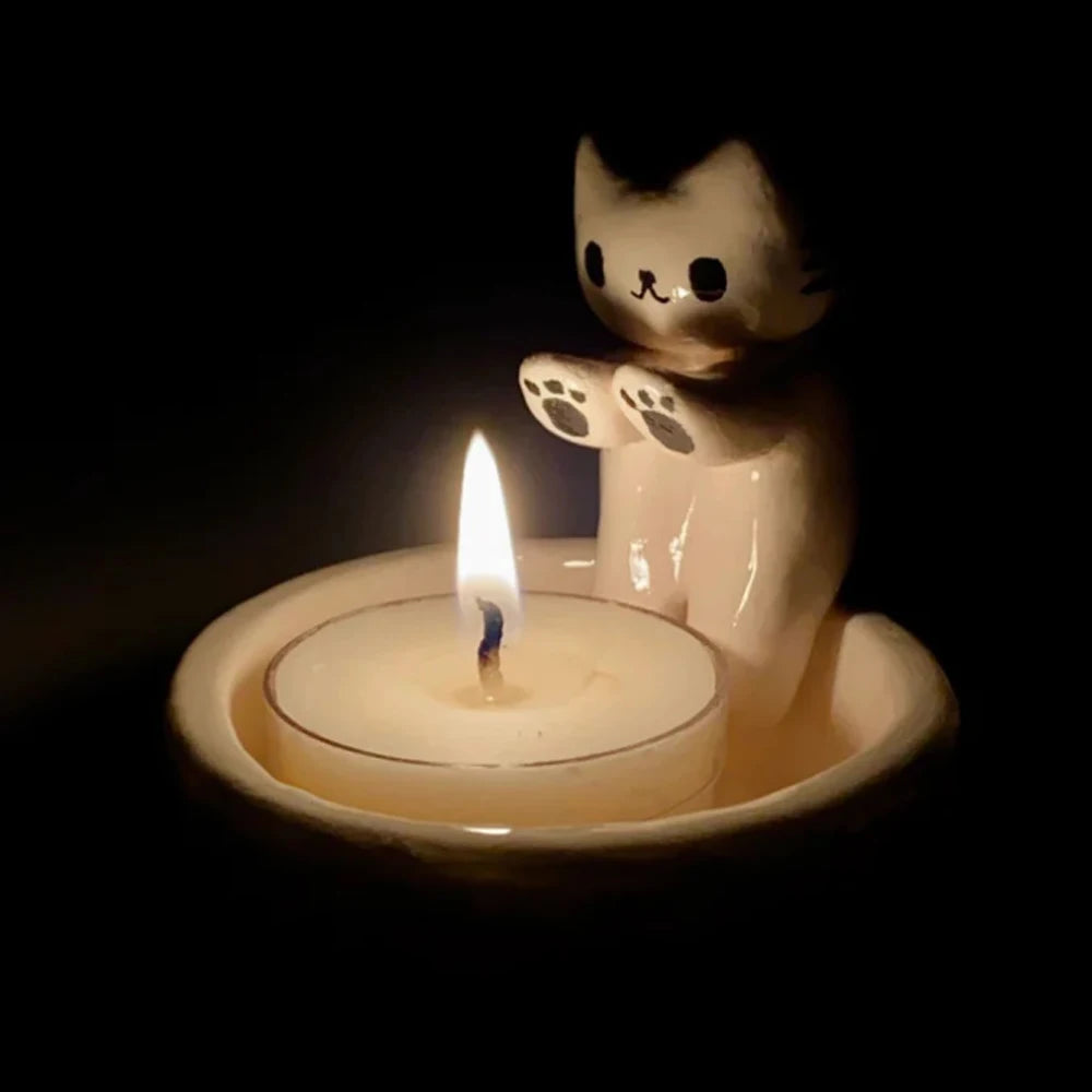 Kitten Candle Holder,Cute Grilled Cat Aromatherapy Candle Holder - Nekoby Kitten Candle Holder,Cute Grilled Cat Aromatherapy Candle Holder