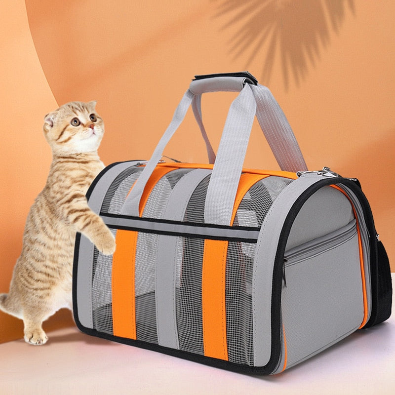 Pet Carrier Cat Backpack Portable Breathable Carrying Bag With Shoulder Strap - Nekoby Pet Carrier Cat Backpack Portable Breathable Carrying Bag With Shoulder Strap