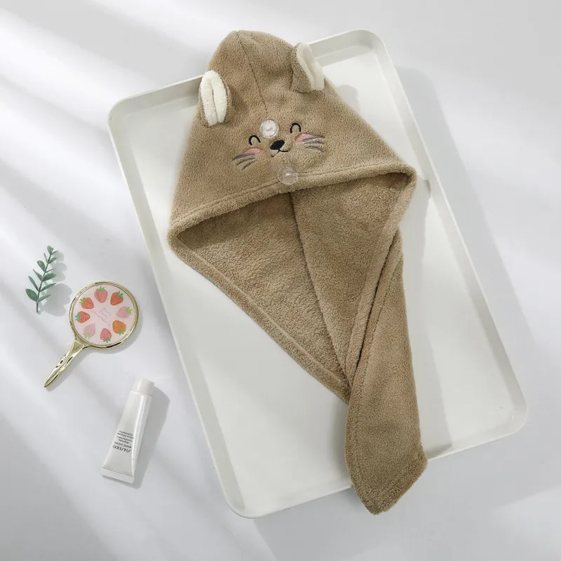 Efficient and Adorable Cat Hair Towel: The Quickest Way to Dry Your Long Hair with a Humorous Twist! - Nekoby Efficient and Adorable Cat Hair Towel: The Quickest Way to Dry Your Long Hair with a Humorous Twist! brown||14 / 65X25cm||5