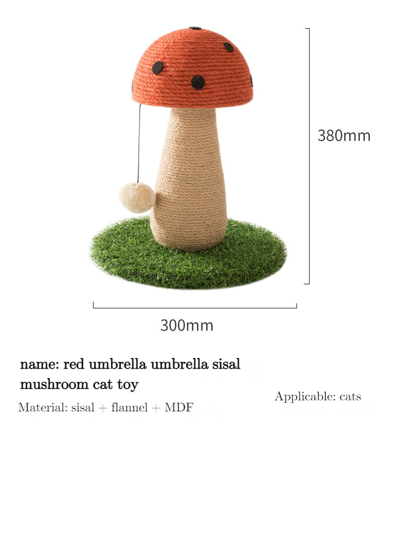 Cat Toy Mushroom Shape Sisal Scratcher Cat Scratch Board - Nekoby Cat Toy Mushroom Shape Sisal Scratcher Cat Scratch Board