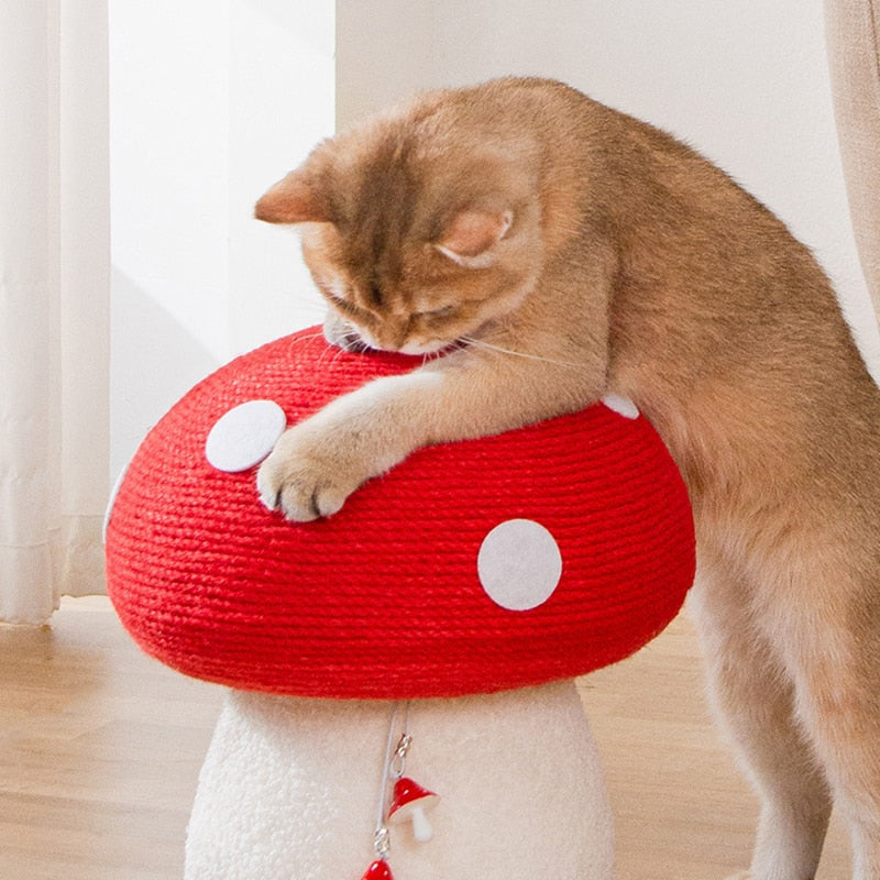 Cat Toy Mushroom Shape Sisal Scratcher Cat Scratch Board - Nekoby Cat Toy Mushroom Shape Sisal Scratcher Cat Scratch Board
