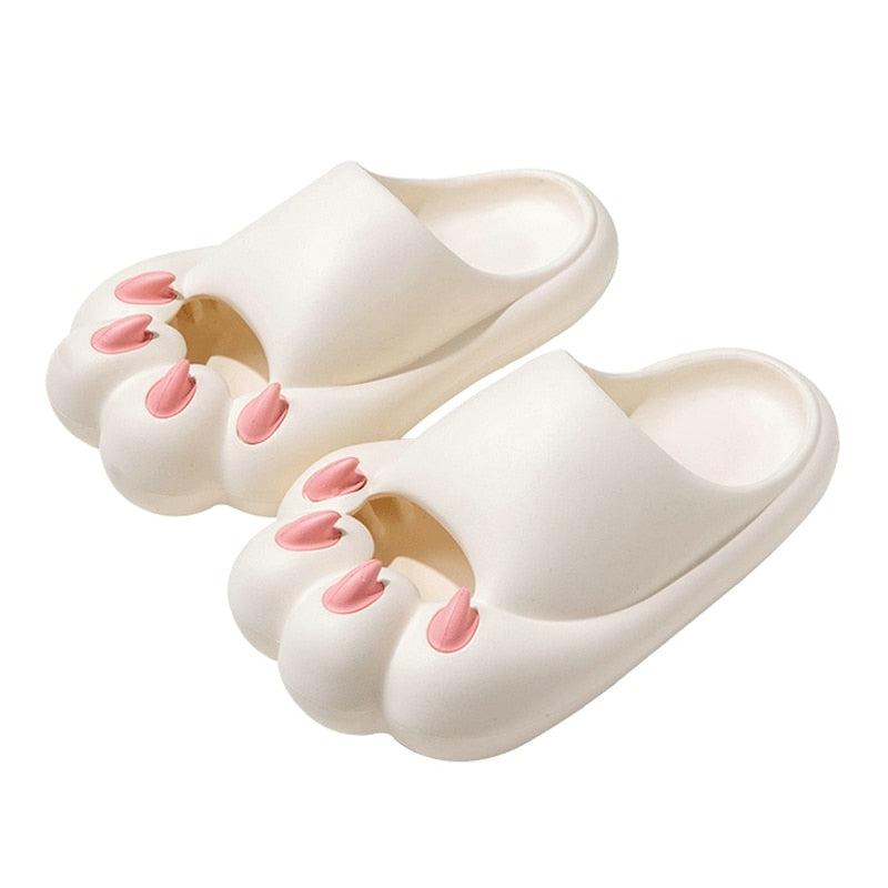 Comfortable and Stylish Cute Cat Paw Slippers: Perfect for Lounging at Home or Relaxing at the Beach - Nekoby Comfortable and Stylish Cute Cat Paw Slippers: Perfect for Lounging at Home or Relaxing at the Beach A-white||14 / 38-39||200000124
