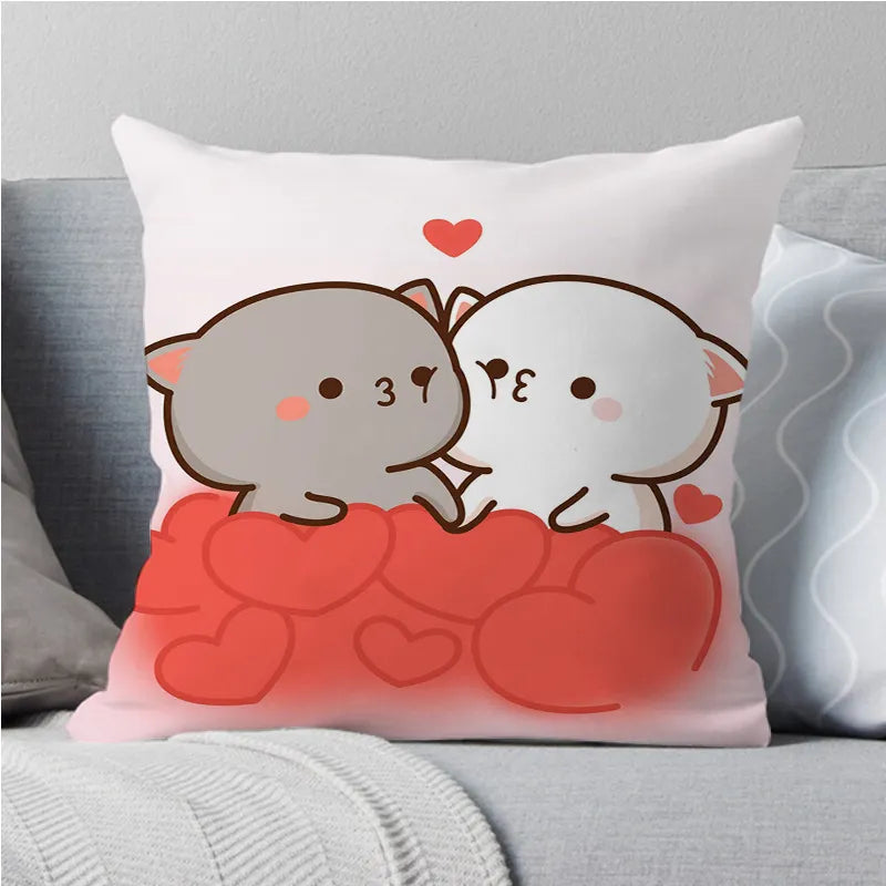 Adorable Peach Cat Pillowcases: Perfect for Adding a Touch of Cuteness to Your Home Decor - Nekoby Adorable Peach Cat Pillowcases: Perfect for Adding a Touch of Cuteness to Your Home Decor 15596||14 / 45x45cm||183
