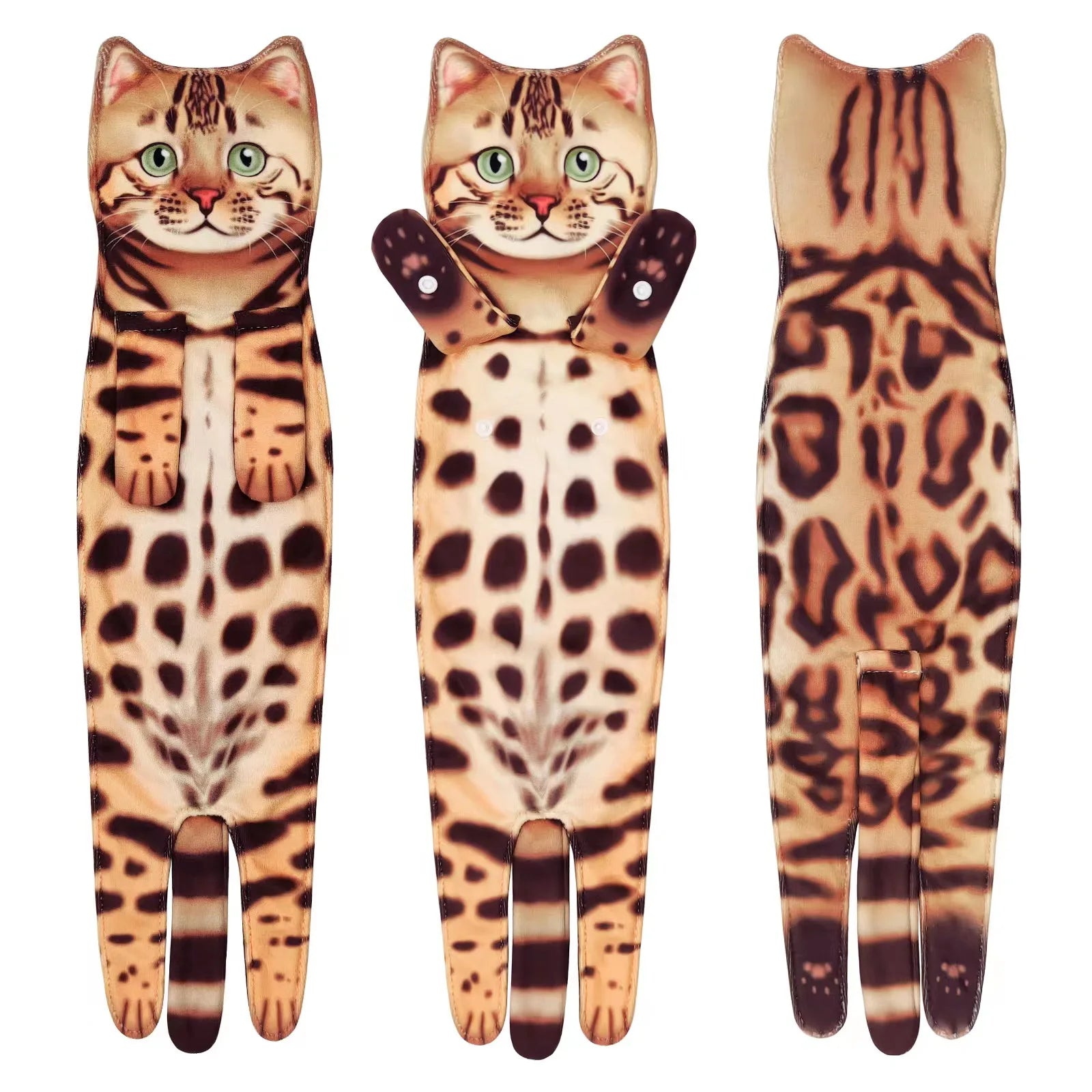 Creative and Humorous Cat-Themed Hand Towels: Soft, Absorbent, and Perfect for Your Kitchen or Bathroom - Nekoby Creative and Humorous Cat-Themed Hand Towels: Soft, Absorbent, and Perfect for Your Kitchen or Bathroom ocelot||14 / CHINA||200007763