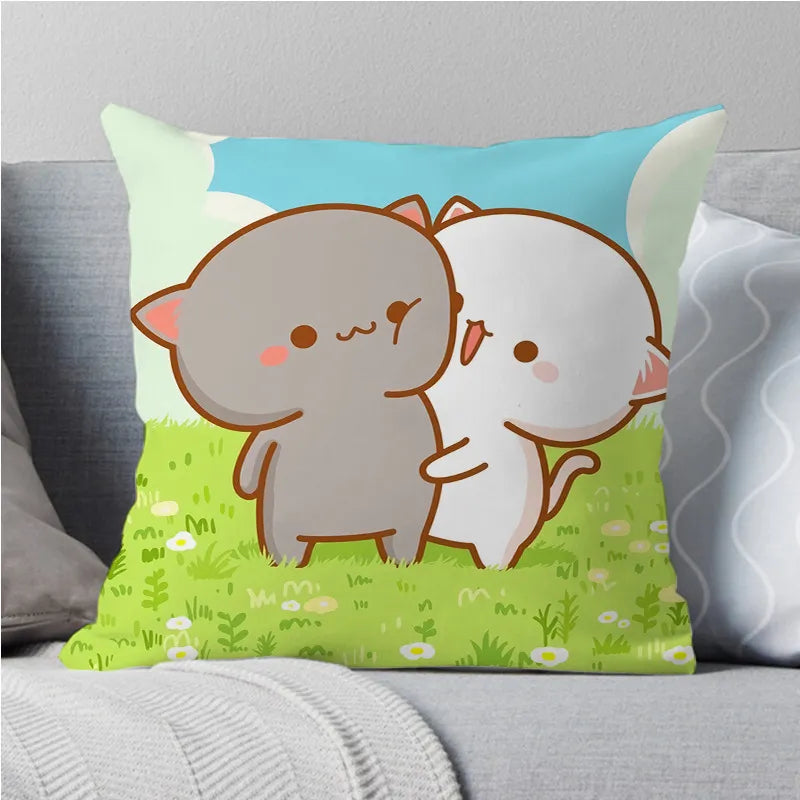 Adorable Peach Cat Pillowcases: Perfect for Adding a Touch of Cuteness to Your Home Decor - Nekoby Adorable Peach Cat Pillowcases: Perfect for Adding a Touch of Cuteness to Your Home Decor