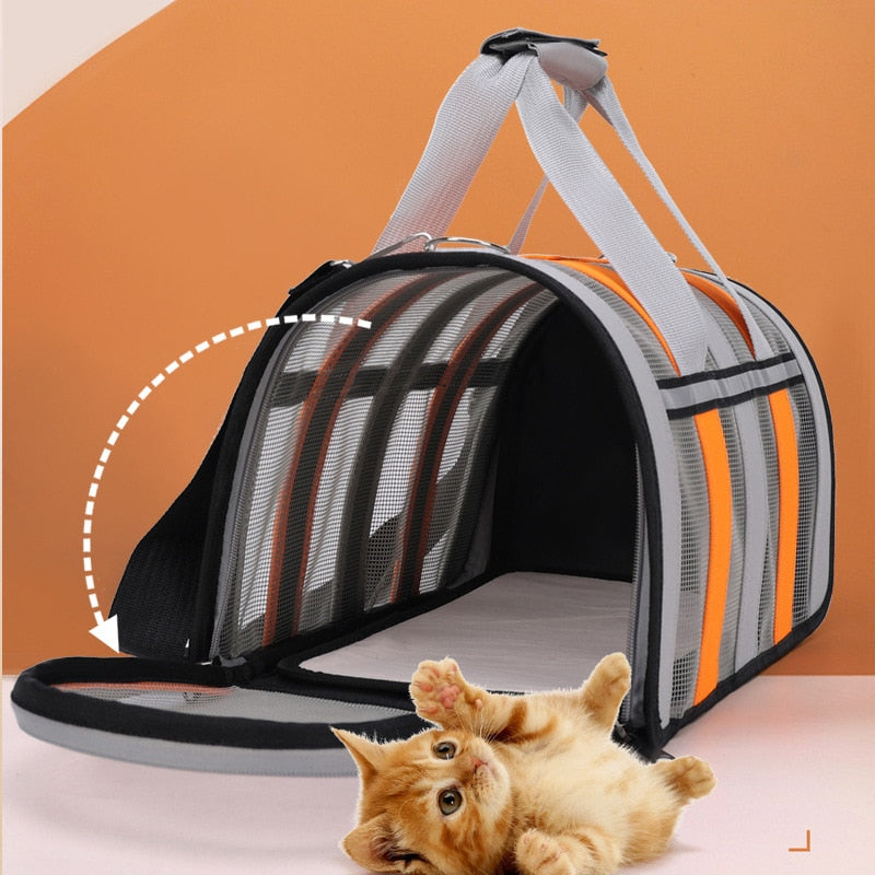 Pet Carrier Cat Backpack Portable Breathable Carrying Bag With Shoulder Strap - Nekoby Pet Carrier Cat Backpack Portable Breathable Carrying Bag With Shoulder Strap