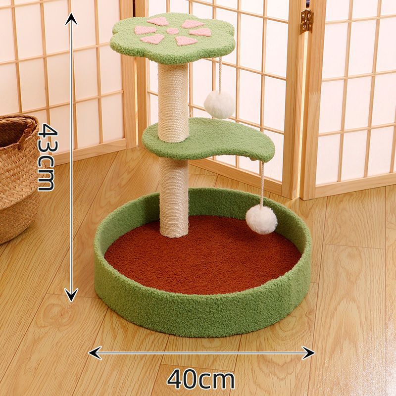 Ultimate Cat Playground: Sisal Climbing Frame with Scratching Post and Teasing Toys for Endless Fun - Nekoby Ultimate Cat Playground: Sisal Climbing Frame with Scratching Post and Teasing Toys for Endless Fun Flower