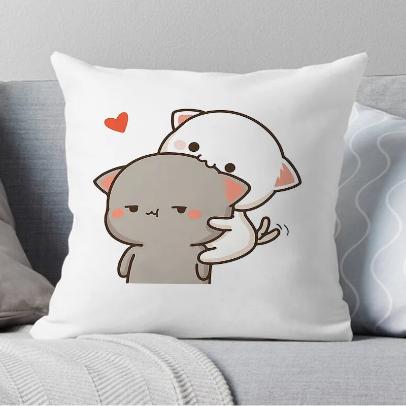 Adorable Peach Cat Pillowcases: Perfect for Adding a Touch of Cuteness to Your Home Decor - Nekoby Adorable Peach Cat Pillowcases: Perfect for Adding a Touch of Cuteness to Your Home Decor 15586||14 / 50x50cm||183
