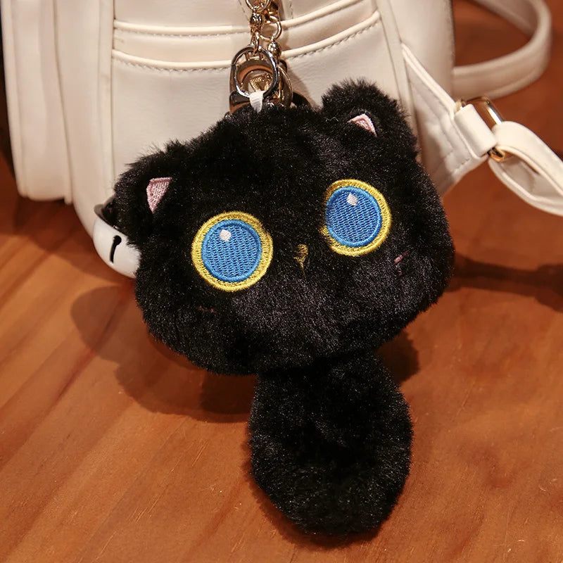 Black Cat Plush Toy Soft Plush Doll Kitten Pillow Stuffed Animal Toy for Kids and Cat Lovers - Nekoby Black Cat Plush Toy Soft Plush Doll Kitten Pillow Stuffed Animal Toy for Kids and Cat Lovers keychain