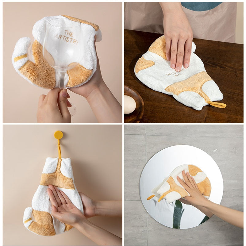 Cute Cat Hand Towel Super Absorbent Microfiber Kitchen Towel - Nekoby Cute Cat Hand Towel Super Absorbent Microfiber Kitchen Towel