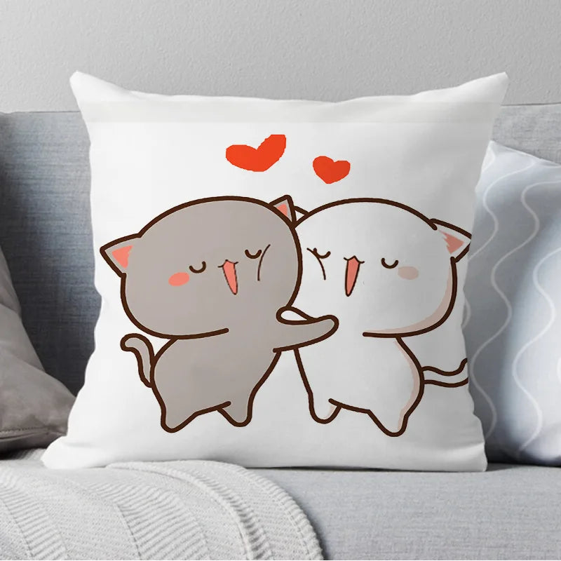 Adorable Peach Cat Pillowcases: Perfect for Adding a Touch of Cuteness to Your Home Decor - Nekoby Adorable Peach Cat Pillowcases: Perfect for Adding a Touch of Cuteness to Your Home Decor 15584||14 / 45x45cm||183
