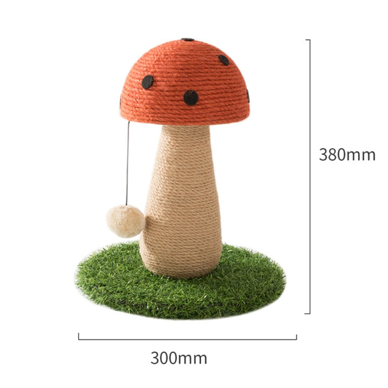 Cat Toy Mushroom Shape Sisal Scratcher Cat Scratch Board - Nekoby Cat Toy Mushroom Shape Sisal Scratcher Cat Scratch Board 2