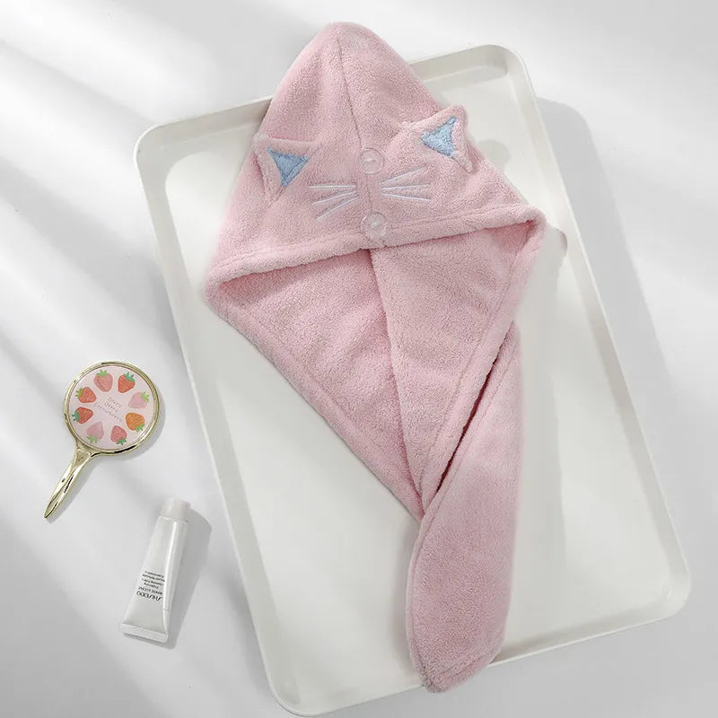 Efficient and Adorable Cat Hair Towel: The Quickest Way to Dry Your Long Hair with a Humorous Twist! - Nekoby Efficient and Adorable Cat Hair Towel: The Quickest Way to Dry Your Long Hair with a Humorous Twist! pink||14-7 / 65X25cm||5-7